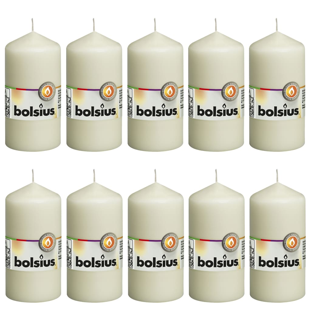 Bolsius Bolsius Stubkerzen 10 PCs 120x58 mm Elfenbein