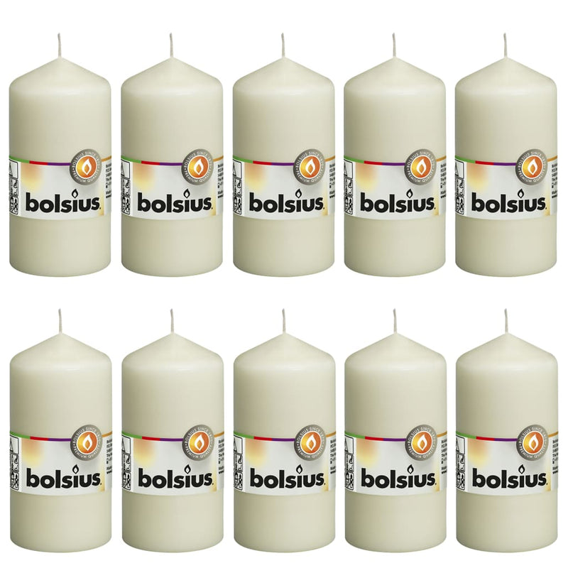 Bolsius Bolsius Stubkerzen 10 PCs 120x58 mm Elfenbein
