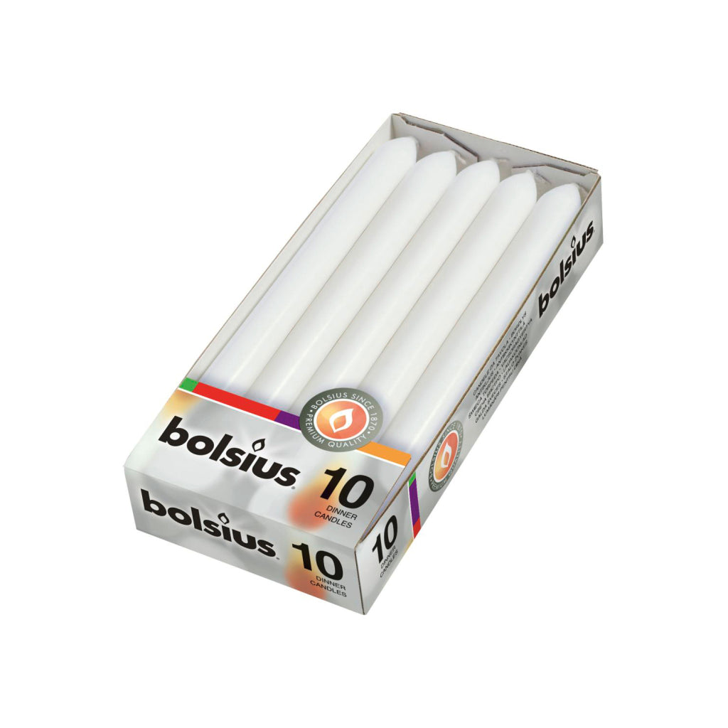 Bolsius Bolsius Dinner Kerzen 2x23 cm 10 Stücke Weiß