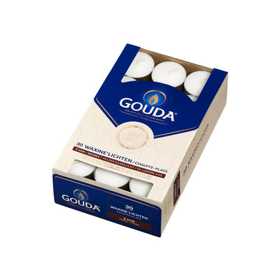 Gouda Gouda Teelights 8 Stunden 30 Stücke Weiß