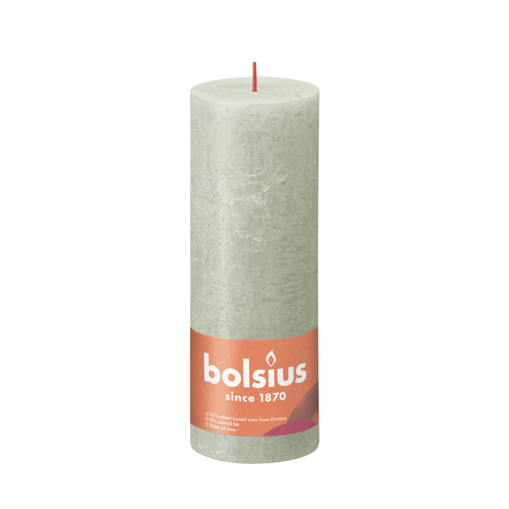 Bolsius Bolsius rustikaler Stubkerze Hellgrün 19x6,8 cm