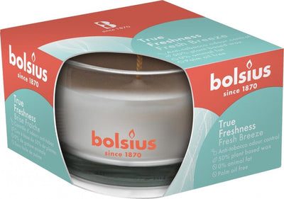 Bolsius Bolsius Duft Kerze wahre Frische frische Brise 8 cm Glasdekoration Atmosphäre Kerze