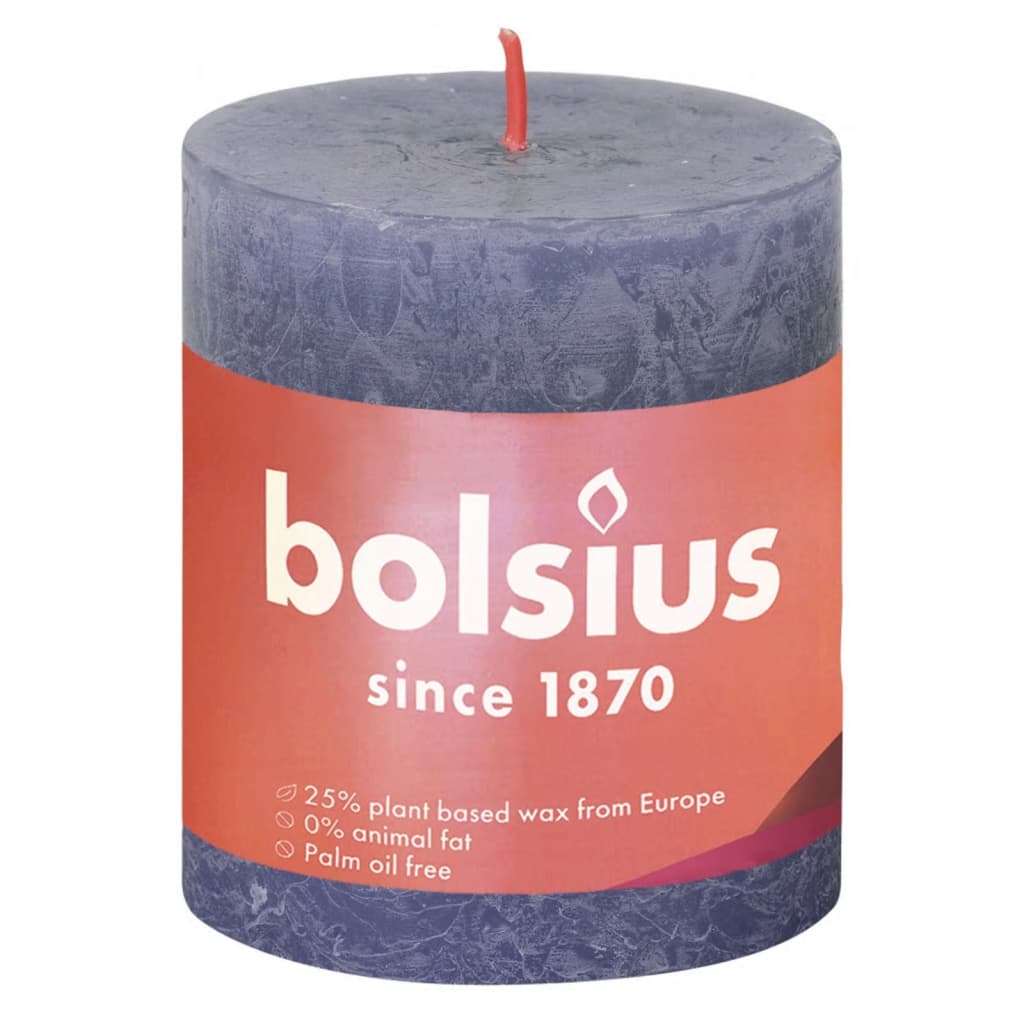 Bolsius Bolsius Stollen Shine 4 St rustikal 80x68 mm Twilight Blau