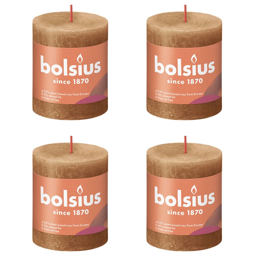 Bolsius Bolsius Stollen Shine 4 St rustikal 80x68 mm Gewürzbraun