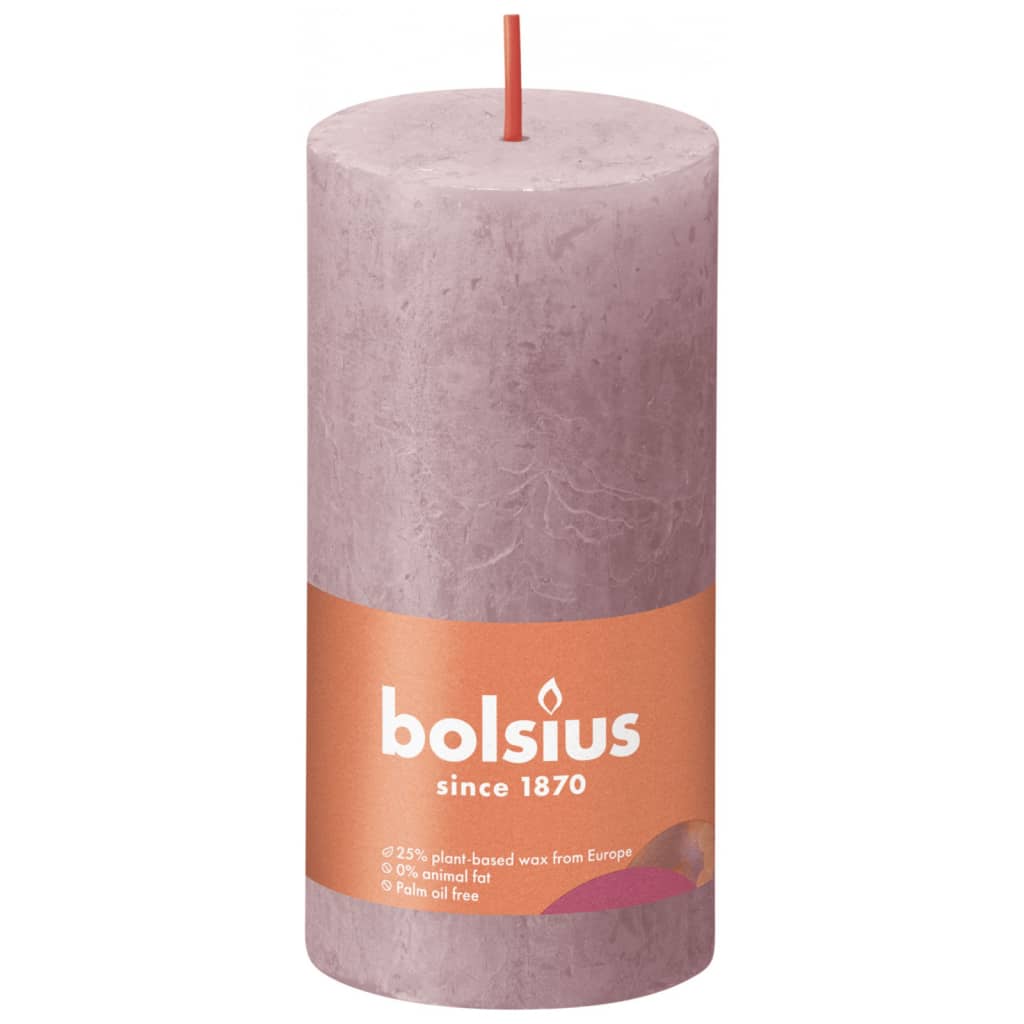Bolsius Bolsius Stollen Shine 8 St rustikal 100x50 mm Asche Rose
