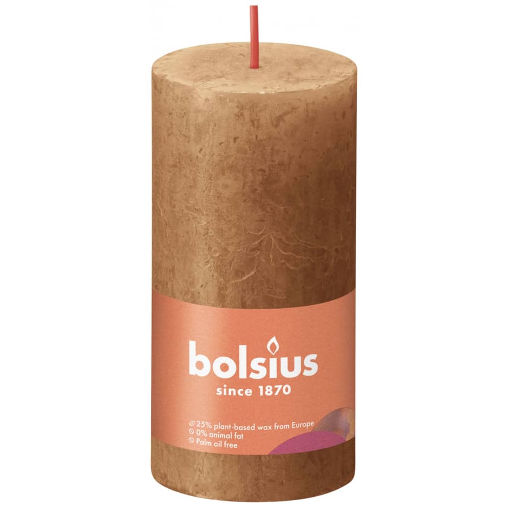 Bolsius Bolsius Stollen Shine 8 St rustikal 100x50 mm Gewürz braun