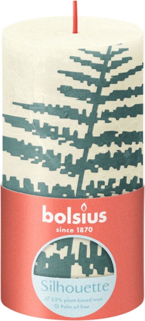 Bolsius Bolsius rustikale Kerze 130 68 Blattmotiv