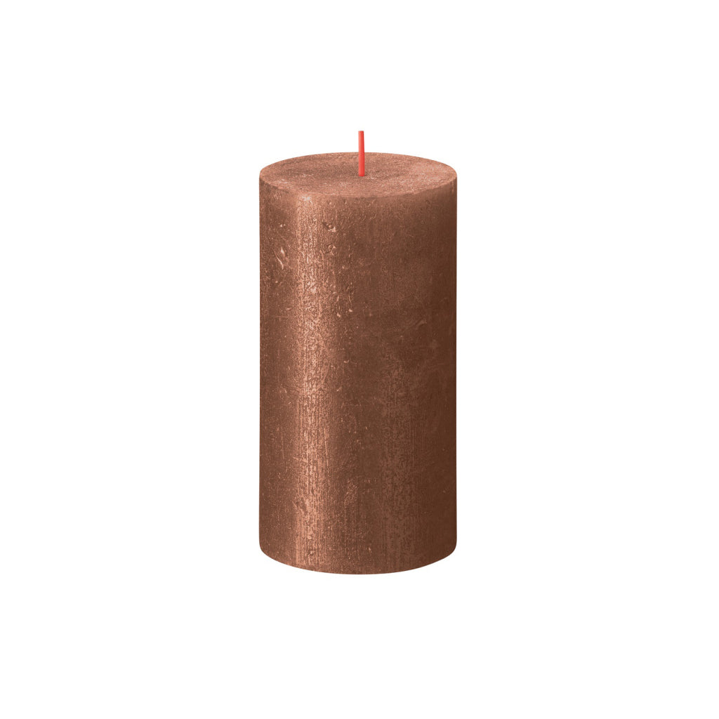 Bolsius Bolsius Shimmer Stub Candle Kupfer 13x6,8 cm