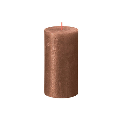Bolsius Bolsius Shimmer Stub Candle Kupfer 13x6,8 cm