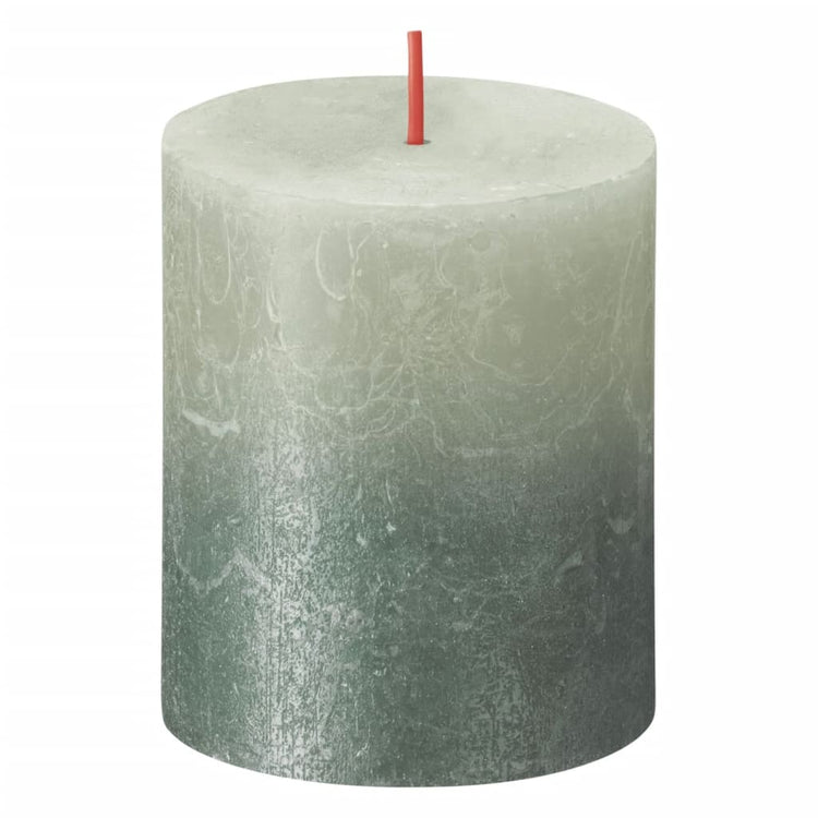 Bolsius Bolsius Stollen Sonnenuntergang 4 St rustikal 80x68 mm Nebelgrünoxid Blau