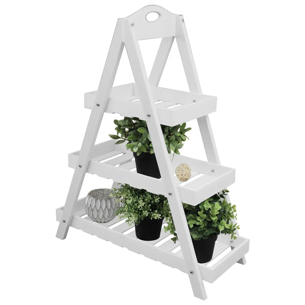 Prograrden Progarden Etagère 3-Laags-Dreieck MDF Weiß