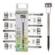 Pro -Gartengarten Solarlamp 360 mm Edelstahlset von 7 Teilen