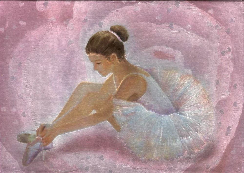 Glitzer Schmuckkästchen mit Musik. Ballerina