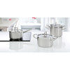 BK Precision Pan Set 4-teilig Edelstahlglas Silber