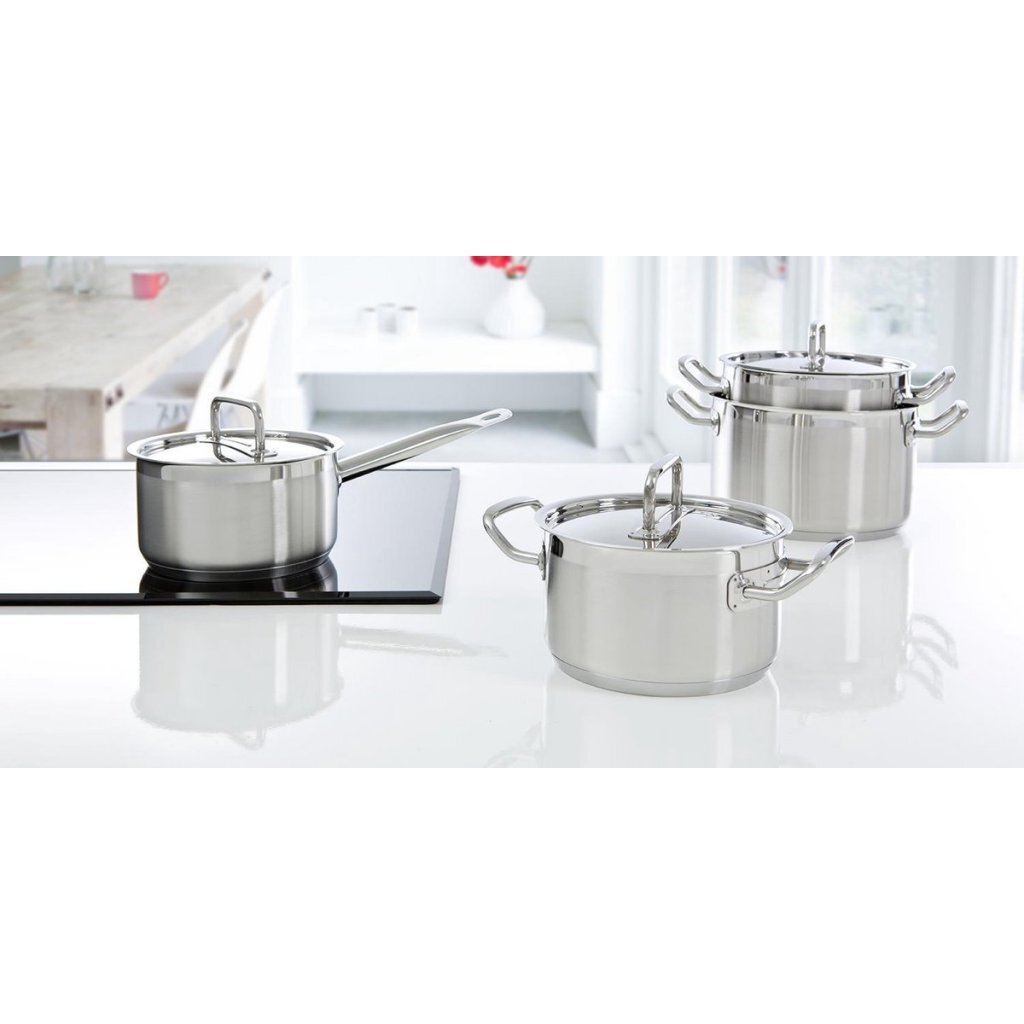 BK Precision Pan Set 4-teilig Edelstahlglas Silber