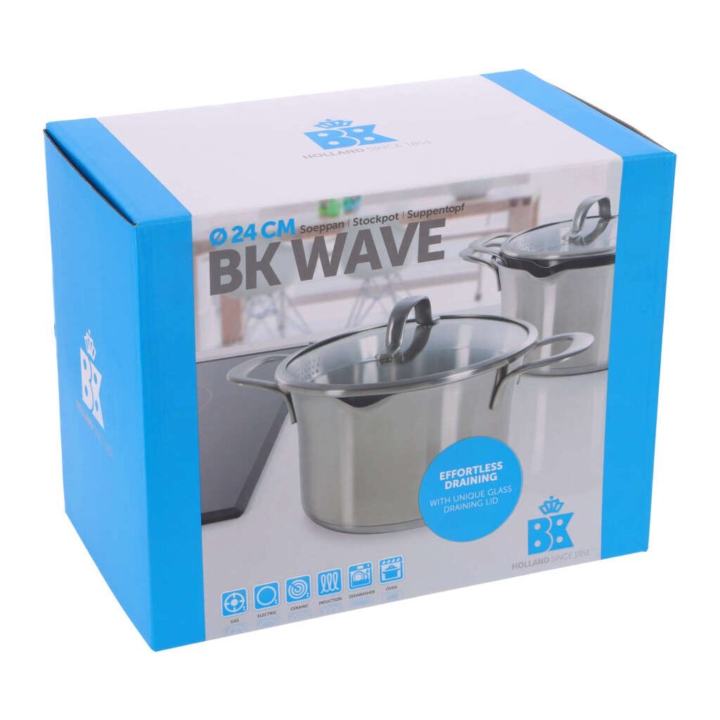 Bk Bk Wave Suppe Pan 24 cm Edelstahlglas