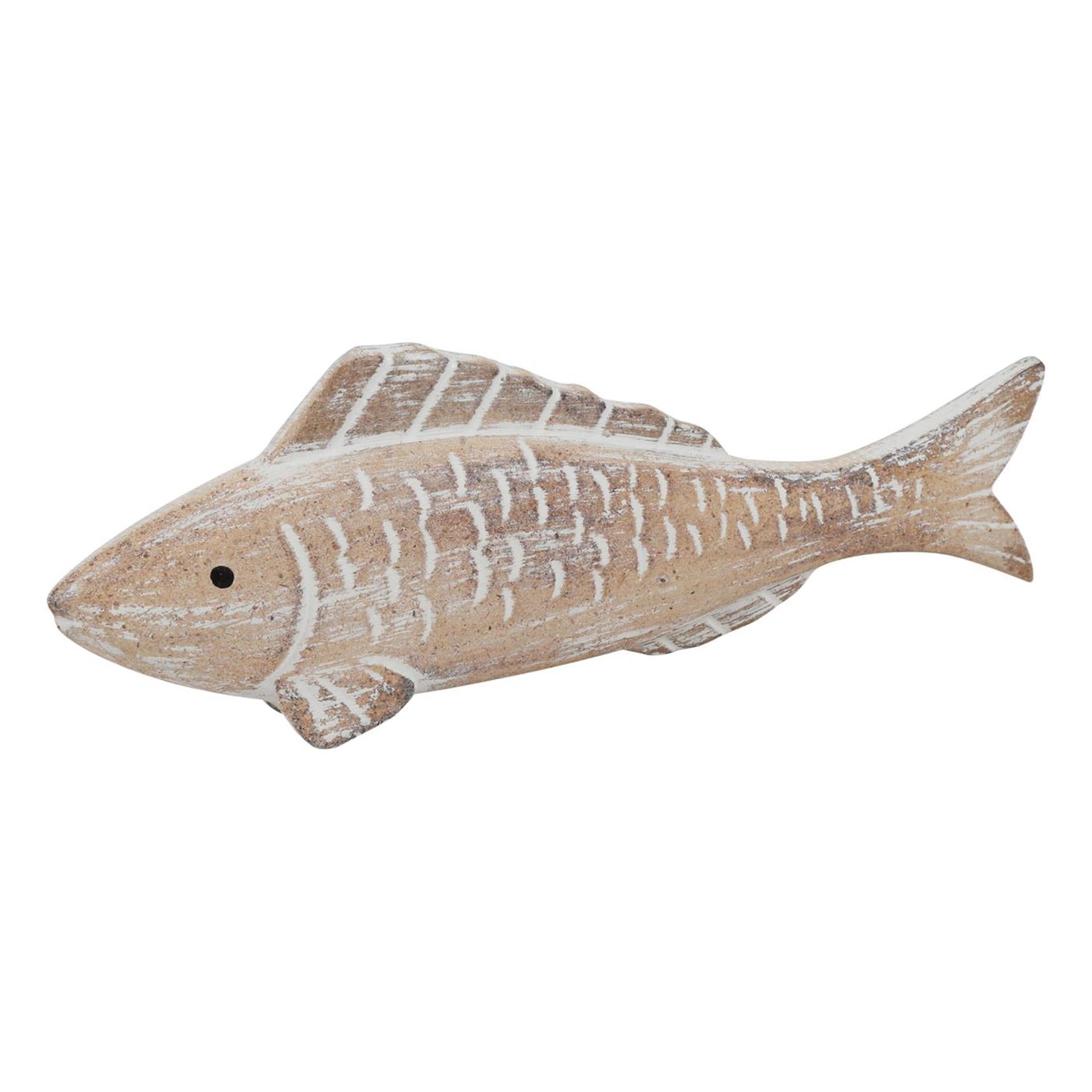 Countryfield Fisch weiß gewaschen L23B7,5H3,4cm