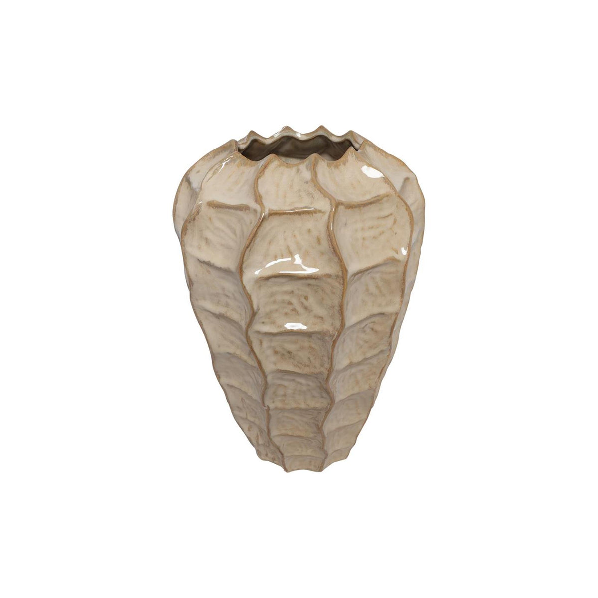 Countryfield Vase Rialto M Beige L25B25H37cm