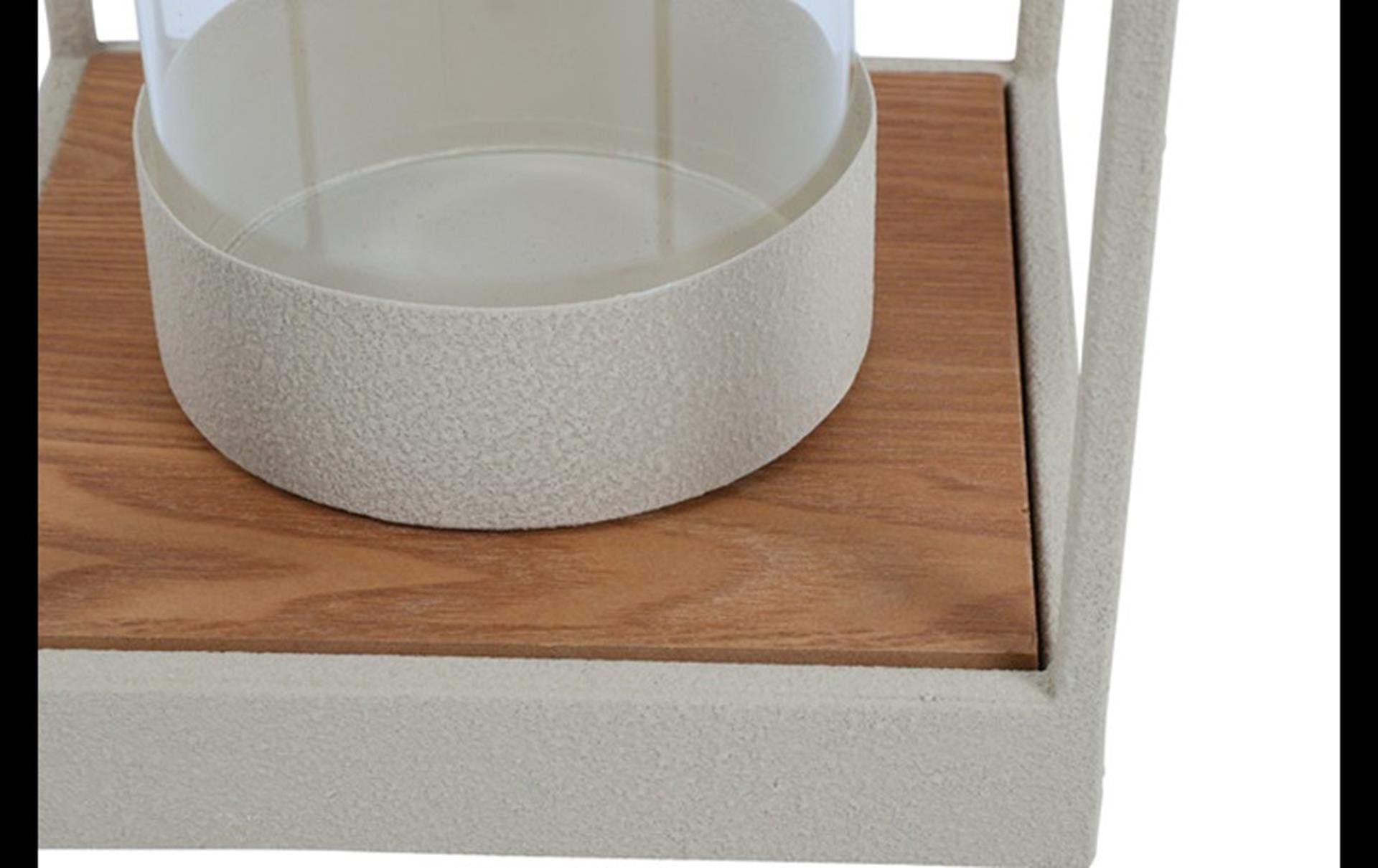 Countryfield Laterne aus cremefarbenem Metall, H71 cm