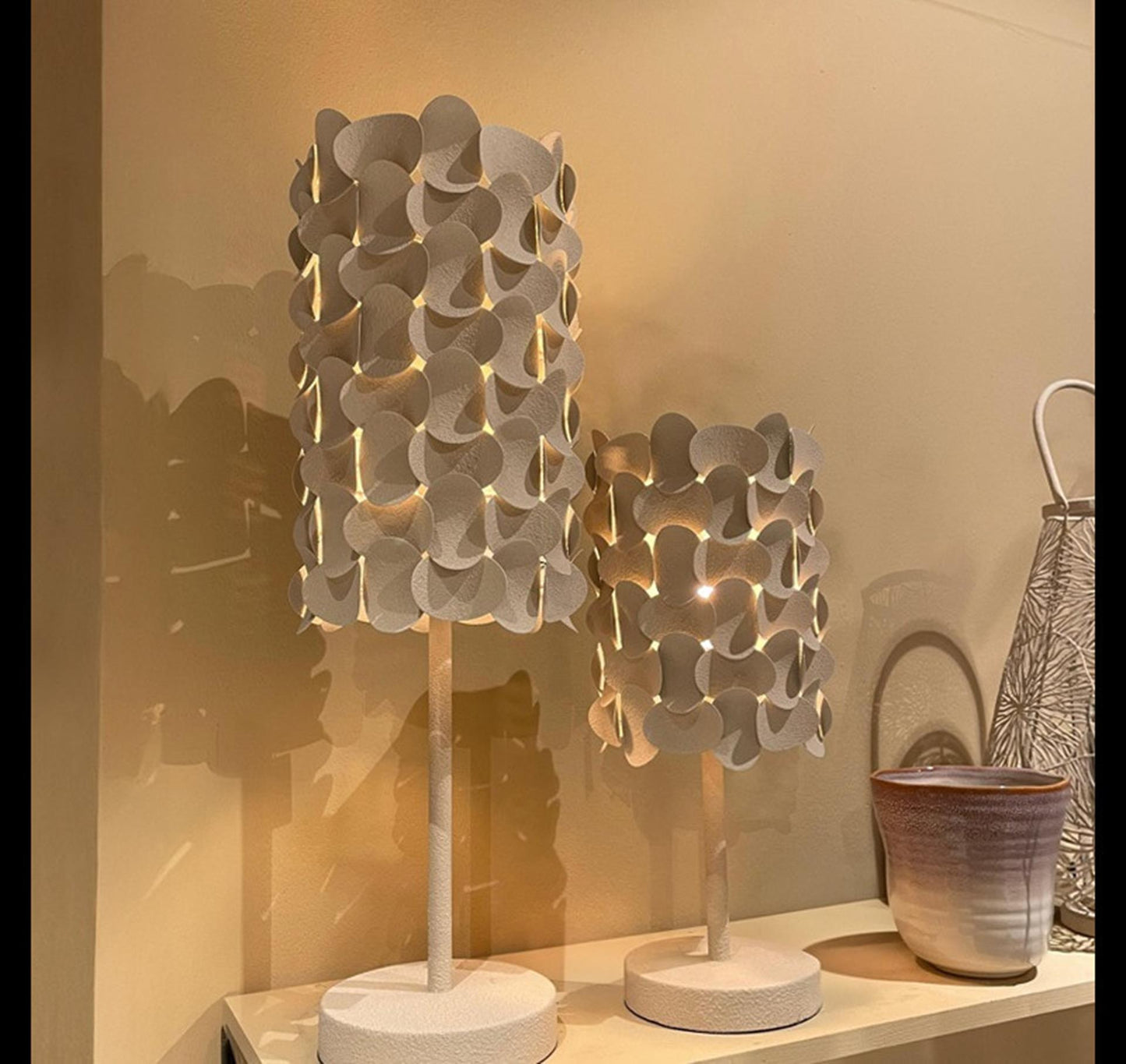 Countryfield Tischlampe Creme H44,5cm
