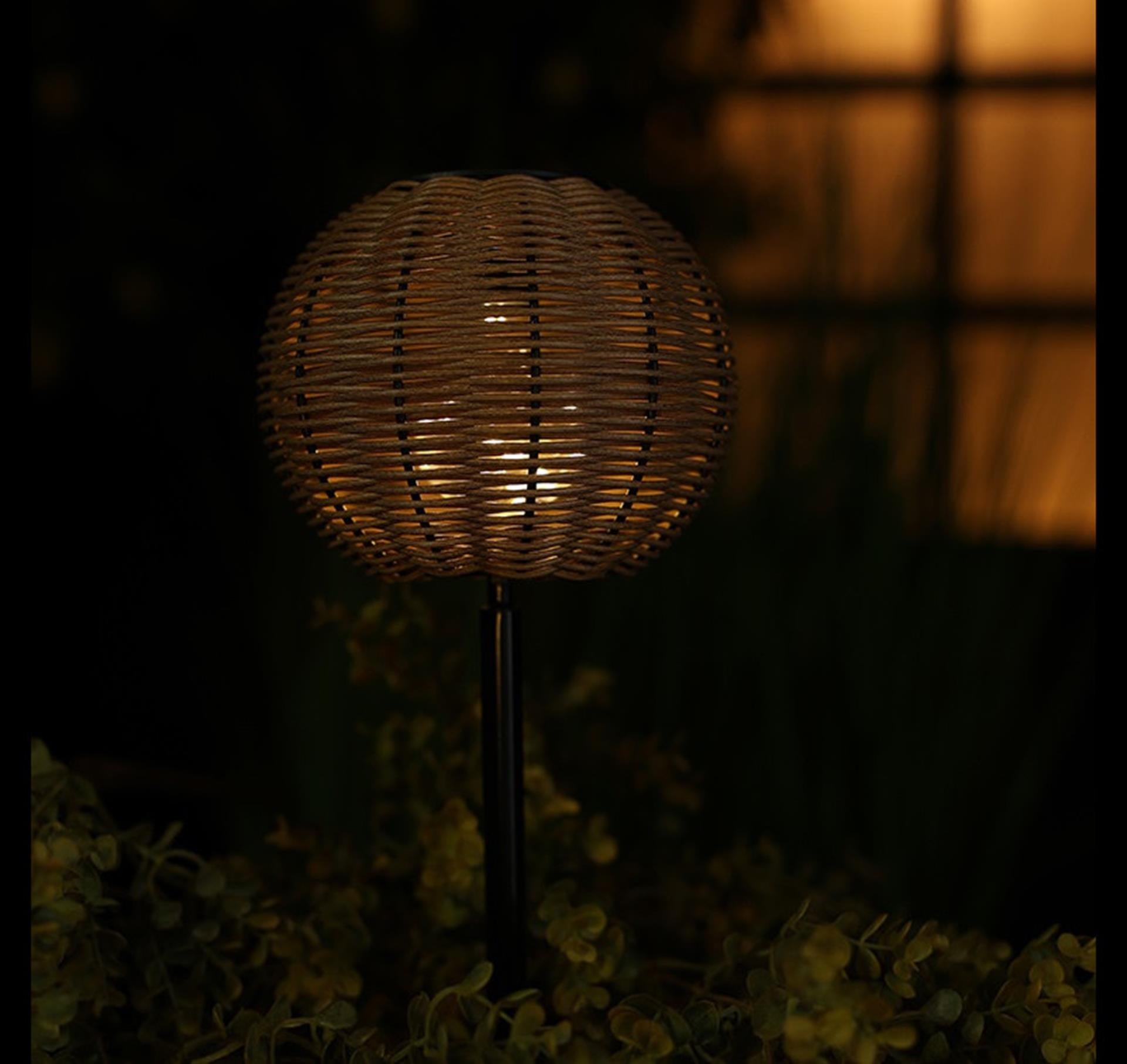 Countryfield Solar-Tischlampe braun H30cm