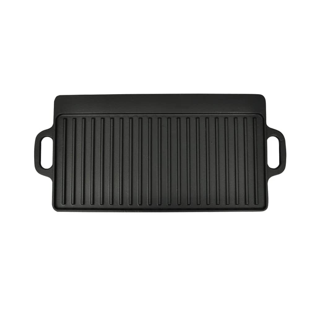 Vidaxl Grillplatte Gusseisen doppelt 38x23 cm 2 Sts