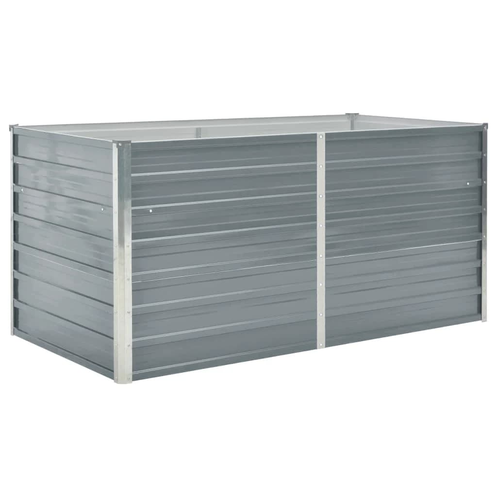 Vidaxl -Pflanzer erhöht 160 x 80 x 77 cm verzinkter Stahlgrau