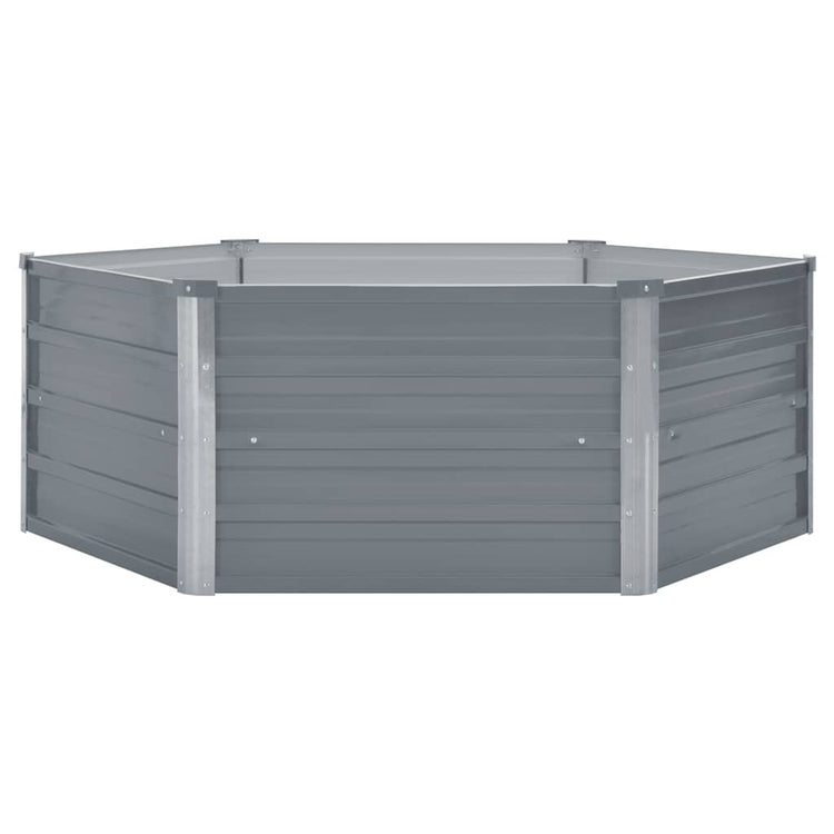 VIDAXL -Pflanzer erhöht 129 x 129 x 46 cm verzinkter Stahlgrau grau