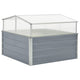 Vidaxl Tuinkas 100x100x85 cm verzinkter Stahl grau