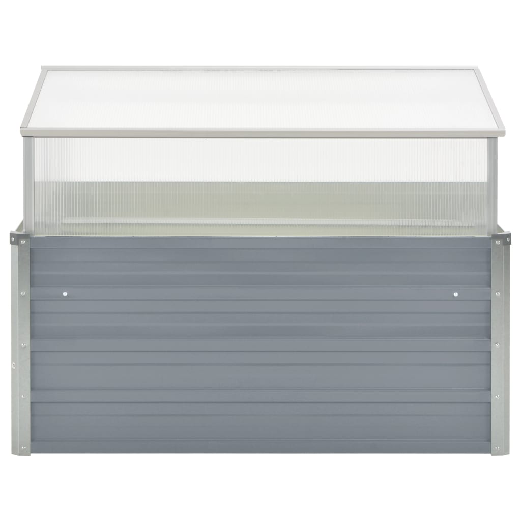 Vidaxl Tuinkas 100x100x85 cm verzinkter Stahl grau