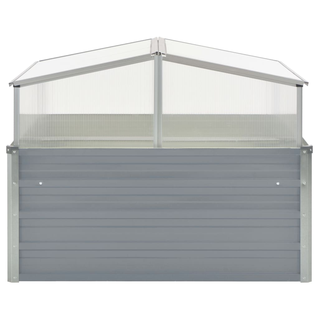 Vidaxl Tuinkas 100x100x85 cm verzinkter Stahl grau