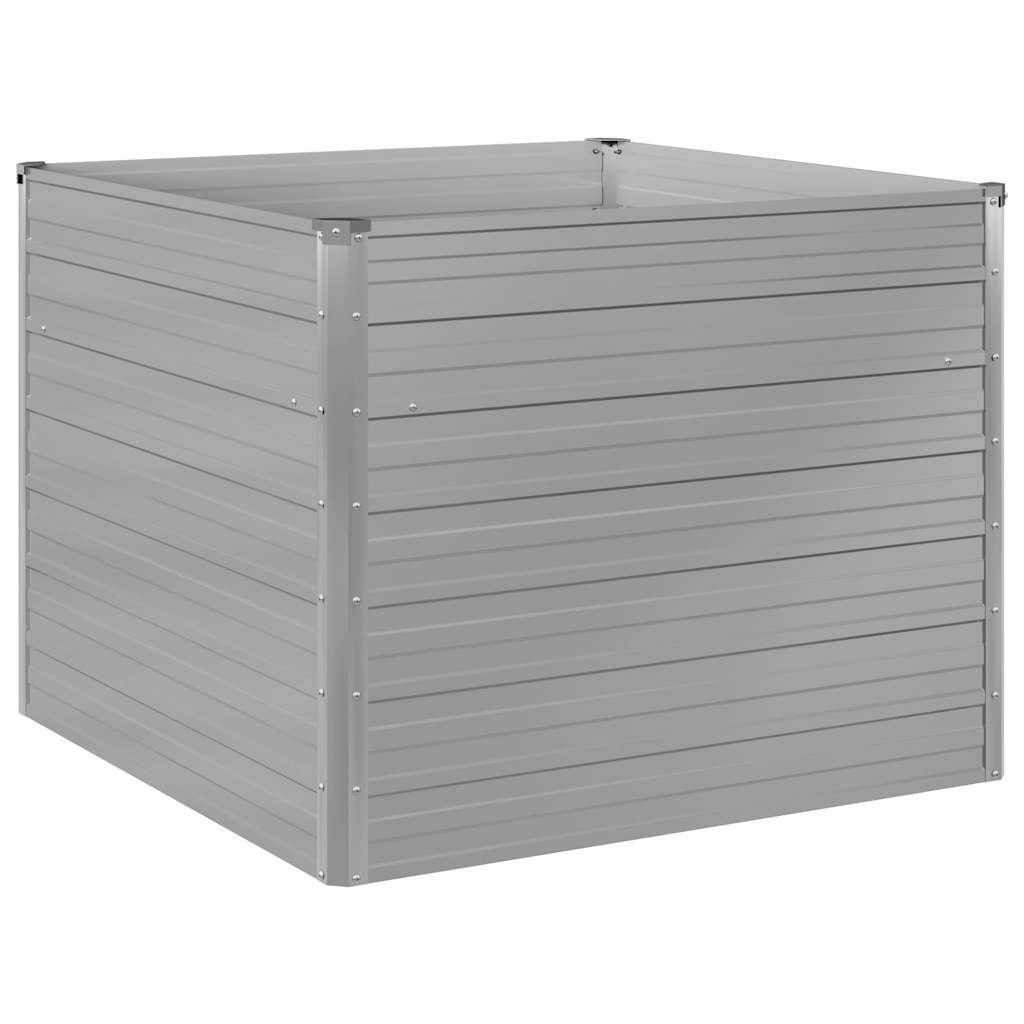 VIDAXL -Pflanzer erhoben 100x100x77 cm verzinkter Stahlgrau