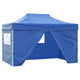 VIDAXL-Klappzelt Popup mit 4 Seitenwänden 3x4,5 m blau