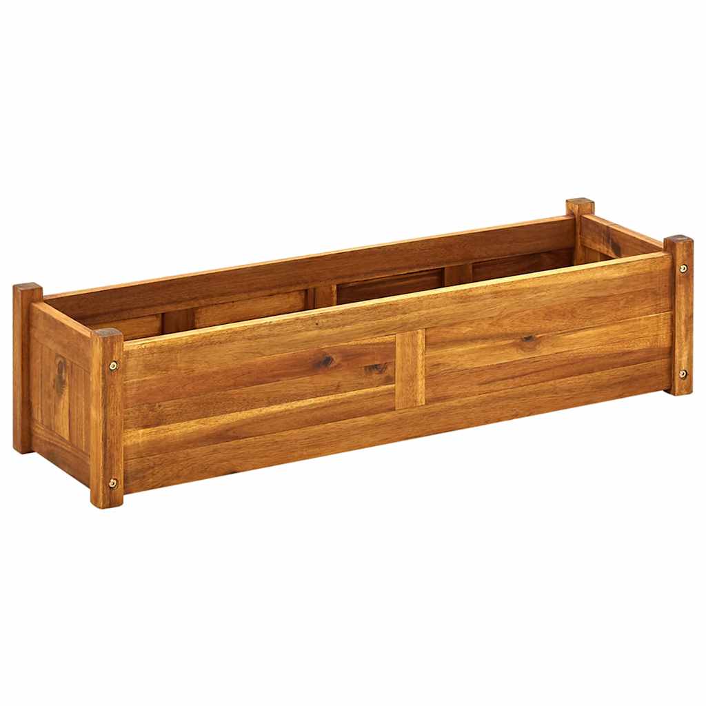 VIDAXL -Planungsbox Erhöht 100x30x25 cm Akazieholz