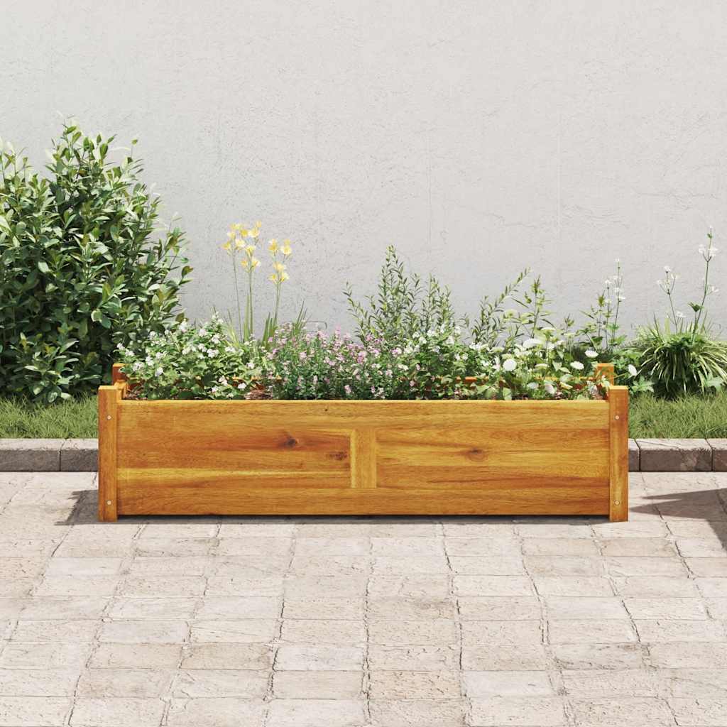 VIDAXL -Planungsbox Erhöht 100x30x25 cm Akazieholz