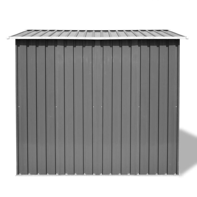 Vidaxl Garden Shed 257x205x178 cm Metallgrau
