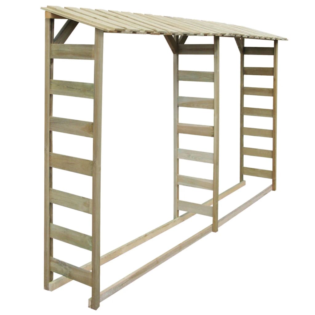 Vidaxl Brennholzspeicher Doppel 300 x 44x176 cm imprägniertes Kiefernholz