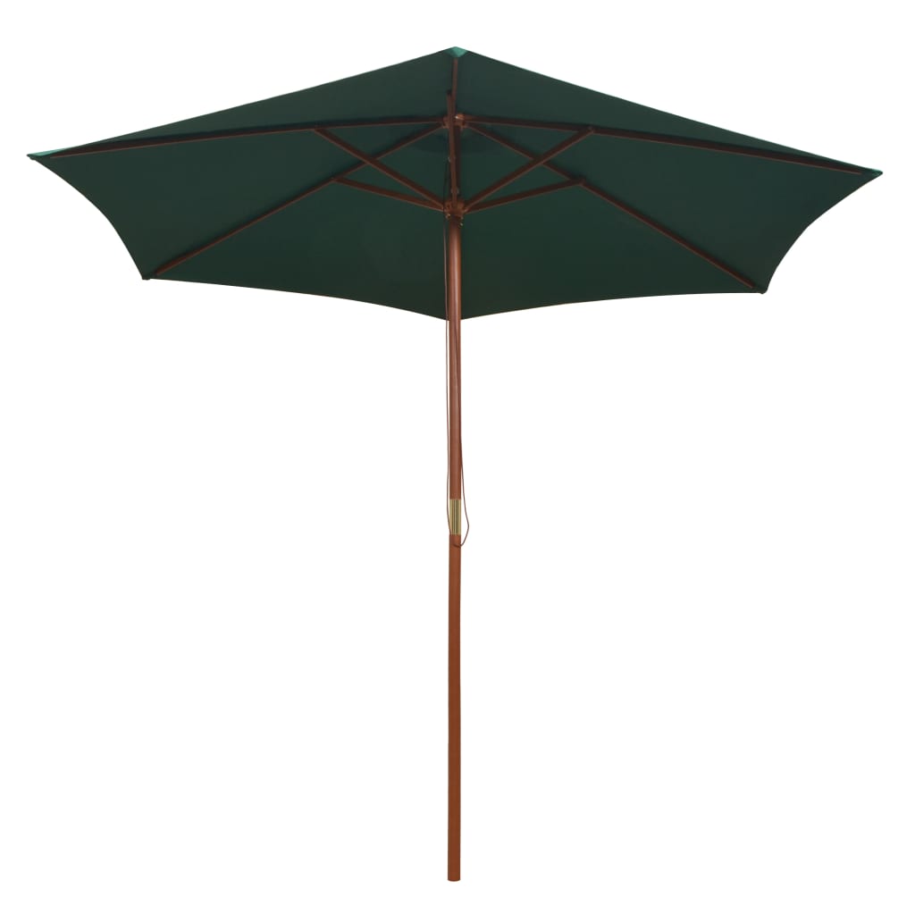 Vidaxl Parasol 270x270 cm Holzpolgrün