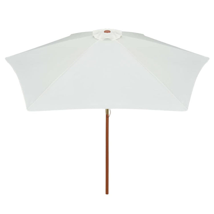Vidaxl Parasol 270x270 cm Holzstangencreme weiß