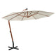 Vidaxl schwimmend Parasol mit Holzstange 350 cm weiß