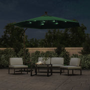 Vidaxl -schwimmendes Parasol mit LED -Beleuchtung und Metallpol 300 cm Grün - afbeelding 3