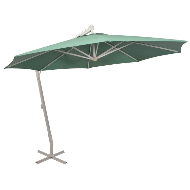 Vidaxl -schwimmendes Parasol mit Aluminiumpol 350 cm Grün