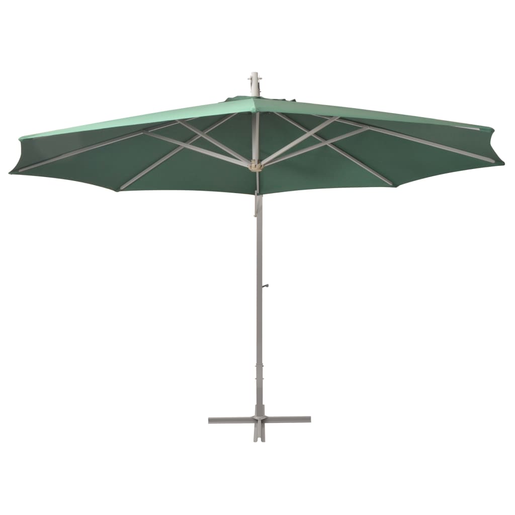 Vidaxl -schwimmendes Parasol mit Aluminiumpol 350 cm Grün