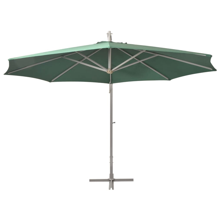 Vidaxl -schwimmendes Parasol mit Aluminiumpol 350 cm Grün