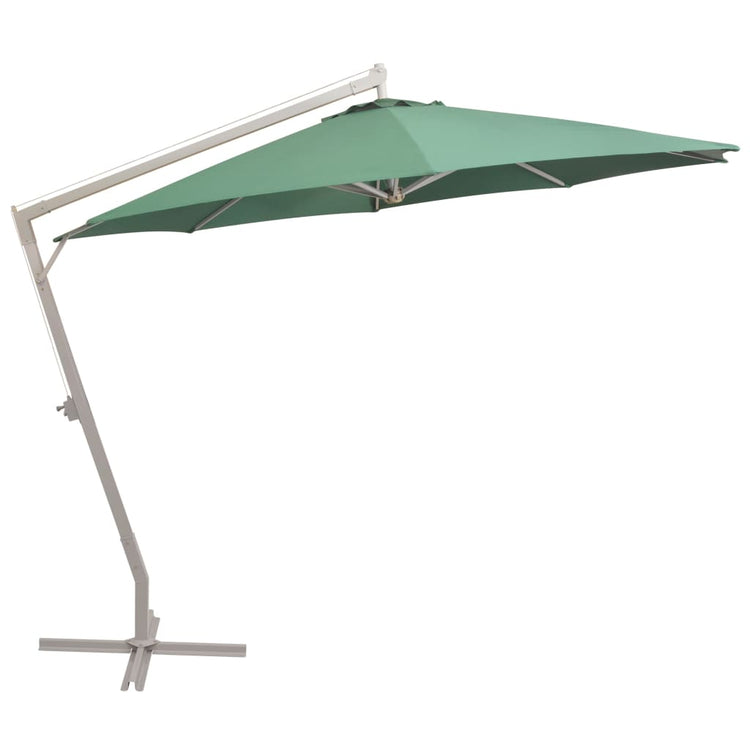 Vidaxl -schwimmendes Parasol mit Aluminiumpol 350 cm Grün