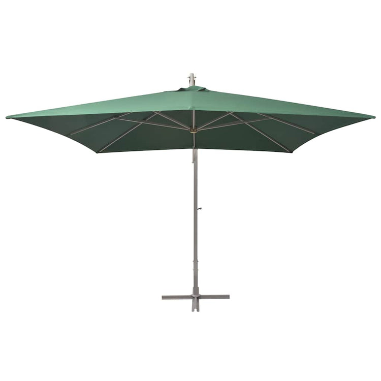 Vidaxl -schwimmendes Parasol mit Aluminiumpol 300x300 cm Grün