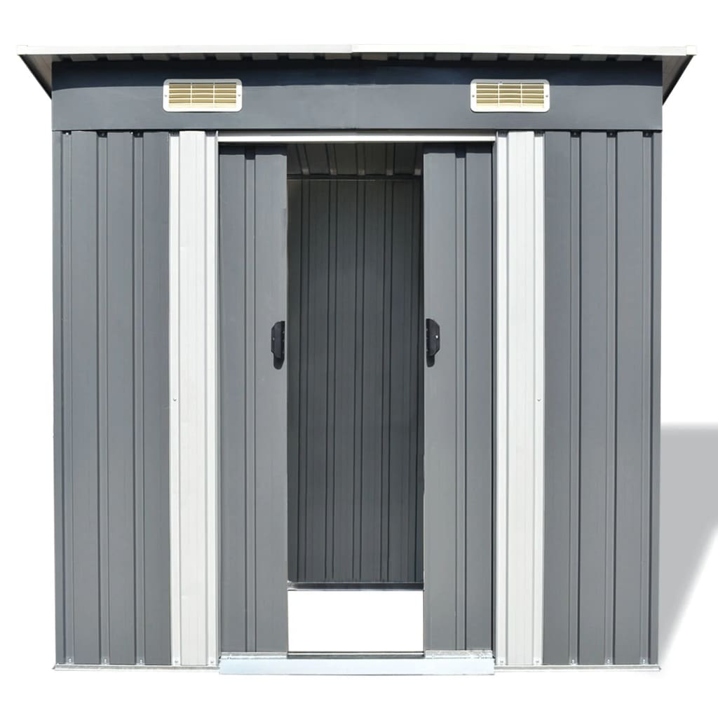 Vidaxl Gartenschuppen Metallgrau