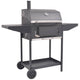VIDAXL -Holzkohlegrill mit Underplank Black
