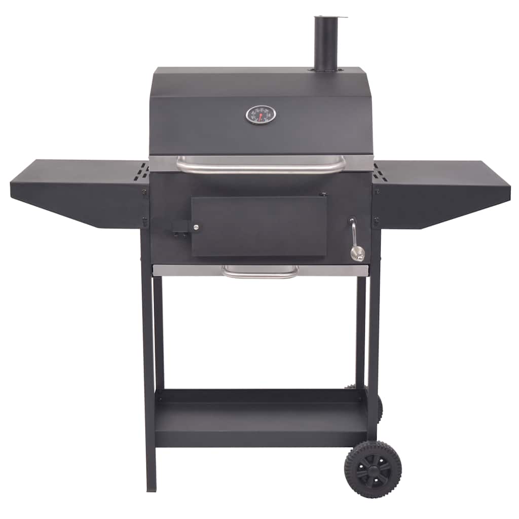 VIDAXL -Holzkohlegrill mit Underplank Black