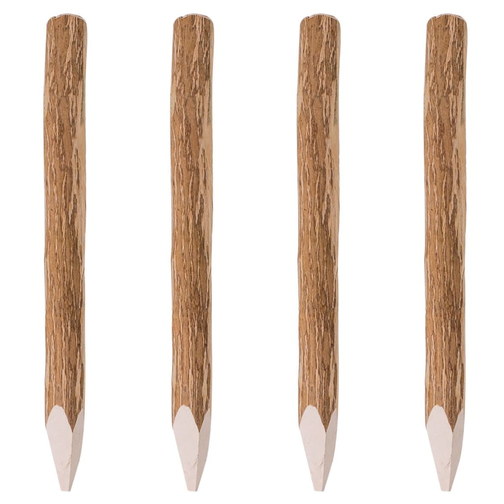 Vidaxl Zaunpfosten mit Punkt 4 PCs 90 cm Haselholz Holz